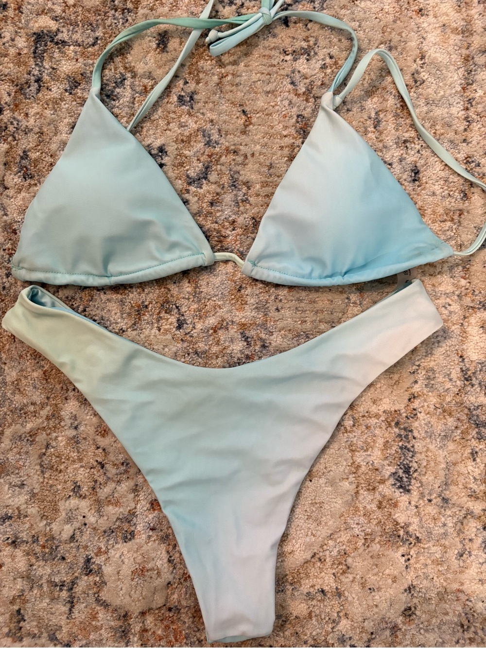 Light Mint Ombré Triangle Bikini Set - Women Swim